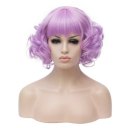 Short Curly Hair Wigs A643 SW1177B Purple