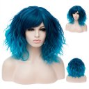 Short Curly Hair Wigs SW2101F2 Blue