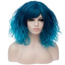 Short Curly Hair Wigs SW2101F2 Blue