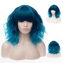 Short Curly Hair Wigs SW2101F2 Straight Blue