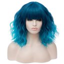 Short Curly Hair Wigs SW2101F2 Straight Blue