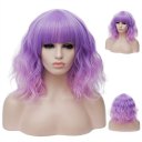 Short Curly Hair Wigs SW2101F3 Straight Purple pink