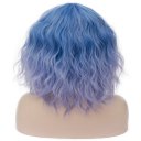 Short Curly Hair Wigs SW2101F5 Straight blue