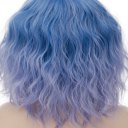 Short Curly Hair Wigs SW2101F5 Straight blue