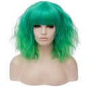 Short Curly Hair Wigs SW2101F6 Straight green