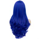 Long Curly Hair Wigs A755 LW1513 Blue