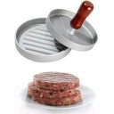 Burger Press Aluminium Alloy DIY Meat Press Wooden Handle