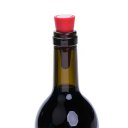 Bottle Stopper with Grip Top for Wine Beverage Soda Beer Silicone Cork Red