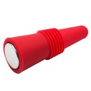 Bottle Stopper with Grip Top for Wine Beverage Soda Beer Silicone Cork Red