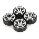 4Pcs RC Drift Tires Set for 1/10 Traxxas HSP Tamiya On-road Drifting Car Parts