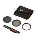 Onleny 52/58/62/67/72/77mm UV CPL ND4 Filter Storage Bag+Cleaning Pen 5pcs Kit