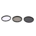 Onleny 52/58/62/67/72/77mm UV CPL ND4 Filter Storage Bag+Cleaning Pen 5pcs Kit