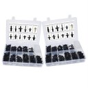 350Pcs Universal Car Trim Moulding Clips Plastic Push Pin Rivet Fasteners Kit