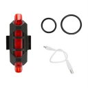 Bicycle LED Signal Light Warning Light Flashlight Rear Tail Light USB Charge