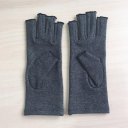 1Pair Men Women Therapy Compression Gloves Hand Pain Relief Half-finger Gloves