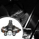 3 Light Fixed Focus Super Bright T6 Headlamp Rechargeable Headlight Flashlight