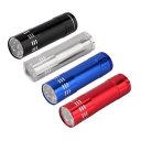 Multifunction 9 LEDs Flashlight Purple Light Aluminum Alloy Torch for Outdoor