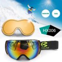 Men Women Double Layers Anti-Fog Radiation Protective Skiing Goggles