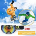 Men Women Double Layers Anti-Fog Radiation Protective Skiing Goggles