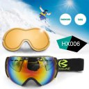 Men Women Double Layers Anti-Fog Radiation Protective Skiing Goggles