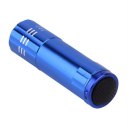 Multifunction 9 LEDs Flashlight Purple Light Aluminum Alloy Torch for Outdoor