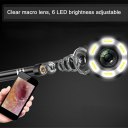 2-in-1 Ear Nose Throat Endoscope 6LED Waterproof Ear Spoon Earpick Ear Care