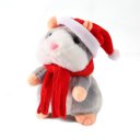 Funny Walking Talking Speaking Nodding Hamster Plush Toy Animal Kids Toy