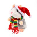 Funny Walking Talking Speaking Nodding Hamster Plush Toy Animal Kids Toy