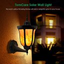 Solar Flame Flickering LED Light Waterproof Wall Light 96 LED Torch Light