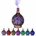 3D Glass Humidifier Essential Oil Diffuser With 7 Colors LED Night Light