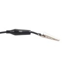 REXLIS BNC Male Plug To Dual Alligator Clip Oscilloscope Test Probe Lead Cable