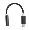 Portable USB 3.1 Type-C To 3.5mm Audio Connector Microphone Female Adapter