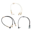 REXLIS Angle Head 3.5mm Audio Splitter Cable With Fibermesh For Phone Tablet