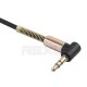 REXLIS Angle Head 3.5mm Audio Splitter Cable With Fibermesh For Phone Tablet