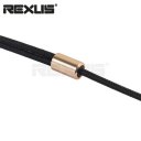 REXLIS Angle Head 3.5mm Audio Splitter Cable With Fibermesh For Phone Tablet