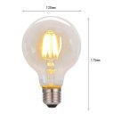 E27 Edison Light Bulb 4W LED Imitation Tungsten Filament Warm Yellow G125