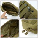 Tactical Molle Pouch Large Capacity Zipper Bag Outdoor Backpack Attachment