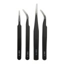 9PCS Stainless Steel Tweezers Portable Repairing Forceps Precise Nippers