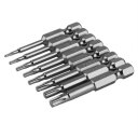 8Pcs Magnetic Torx Screwdriver Bits Set Electric Screwdriver 50mm Length