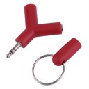 Audio Line One To Two 3.5mm Couple Deconcentrator Key Ring Sharing Device