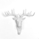 Europe Style Cute Deer Head Hanging Resin Wall Hangings Home Decor Cloth Hook