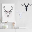 Europe Style Cute Deer Head Hanging Resin Wall Hangings Home Decor Cloth Hook