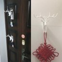 Europe Style Cute Deer Head Hanging Resin Wall Hangings Home Decor Cloth Hook