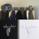 Europe Style Cute Deer Head Hanging Resin Wall Hangings Home Decor Cloth Hook