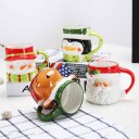 Christmas Ceramics Mug Cup Cute 3D Animal-Shape Milk Coffee Cup without Cover