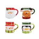 Christmas Ceramics Mug Cup Cute 3D Animal-Shape Milk Coffee Cup without Cover