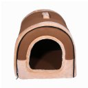 Pet House Brown Dog Bed Pet Cats Cushion Washable Sleeping Kennel Pet Supplies