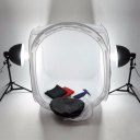 Round Foldable 90cm Pop Up Photo Studio Softbox Lighting Tent with 4 Backdrops