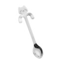 Cat Design Stainless Steel Ice Cream Desser Spoon Coffee Drinking Tableware