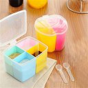 Removable Kitchen Tools Plastic 4 Grids Salt Spice Seasoning Storage Box